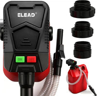 Battery-Powered Fuel Transfer Pump - 3.2 GPM No Spill Portable Gas Can siphon Pump with 3 Adapters, Extra Long Hose, Fuel Pump f
