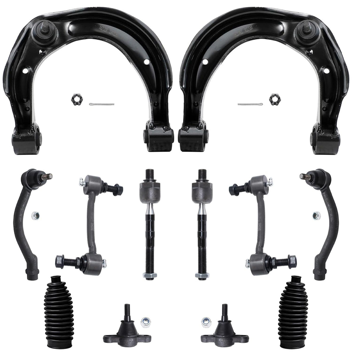 Detroit Axle - Front End 12pc Suspension Kit for Hyundai 2006-2010 Sonata, 2006-2011 Azera 2 Upper Control Arms 2 Lower Ball Joi