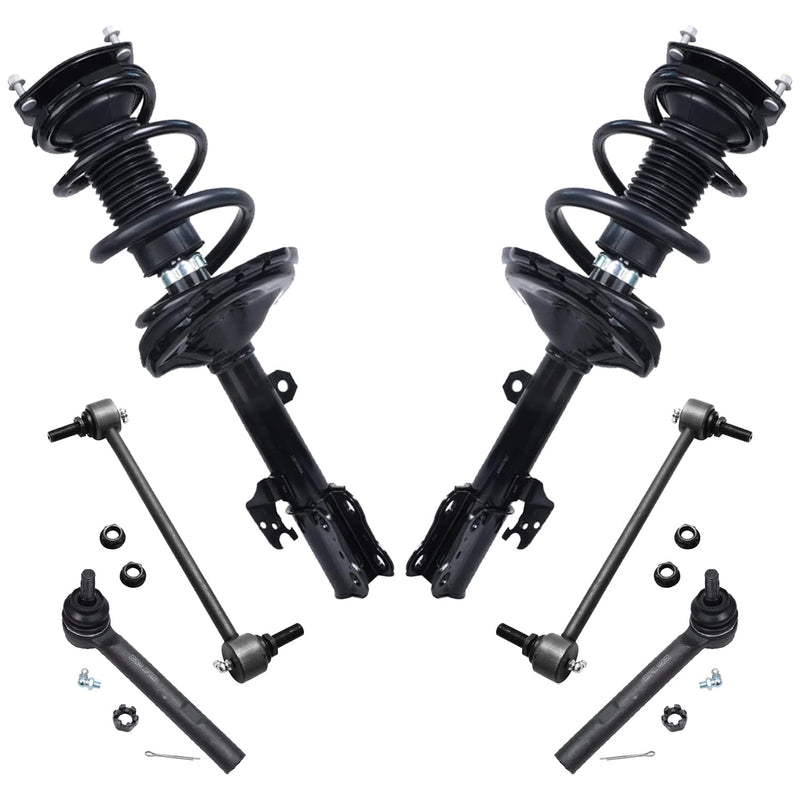 Detroit Axle - 6pc Front Struts Kit for 04-07 Toyota Highlander Lexus RX330, 07-09 RX350, 06-08 RX400h, 2 Struts & Coil Spring 2