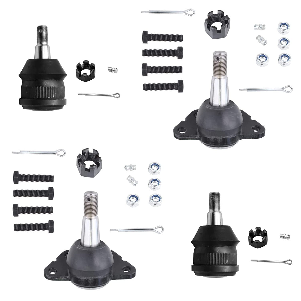 Detroit Axle - Front 4pc Ball Joints for Chevrolet GMC C1500 C2500 Suburban C3500 Express Savana 2500 3500 Yukon Tahoe, 4 Upper