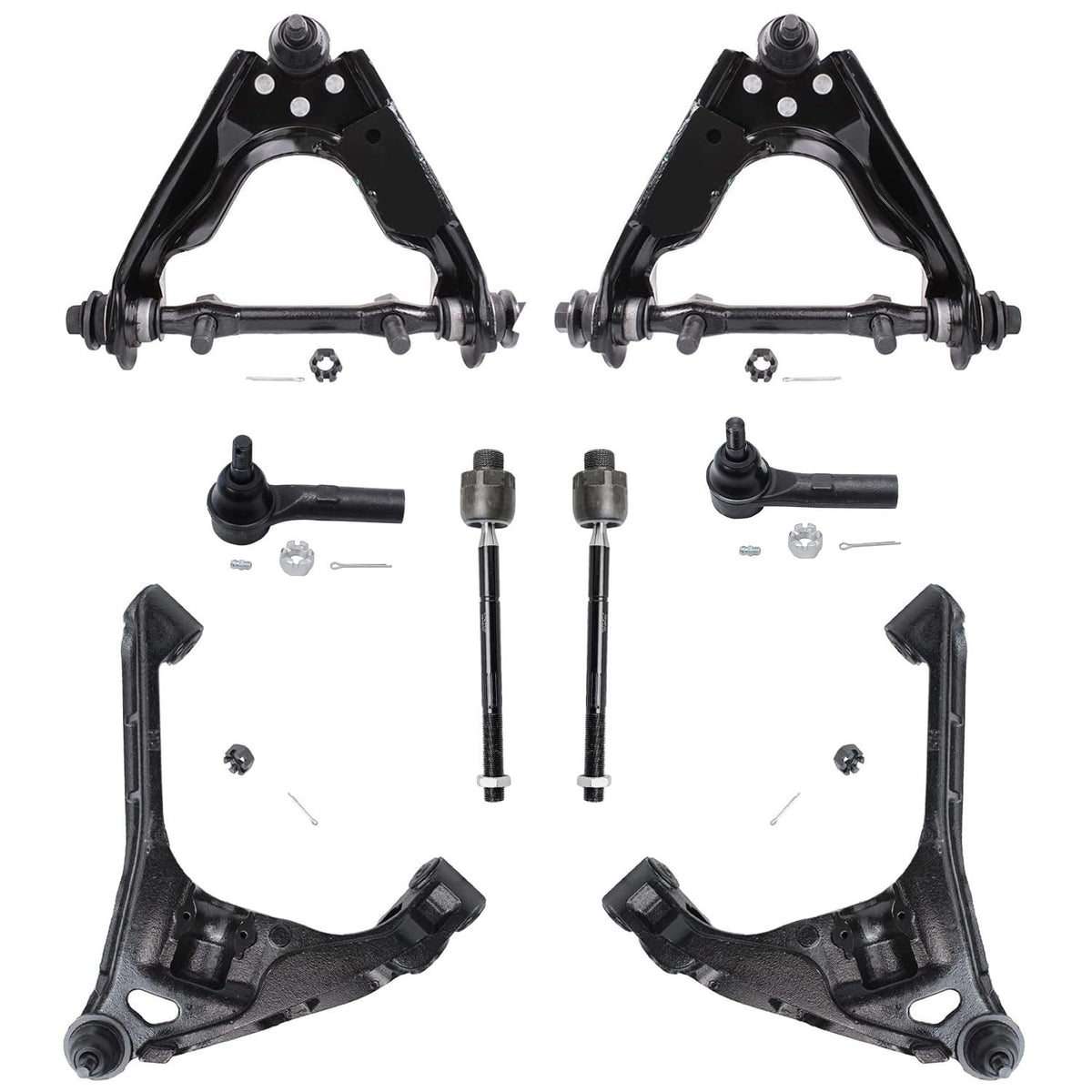 Detroit Axle - 8pc Front End Control Arms Kit for 00-04 Dodge Dakota, 00-03 Durango, 4 Upper & Lower Control Arms with Ball Join