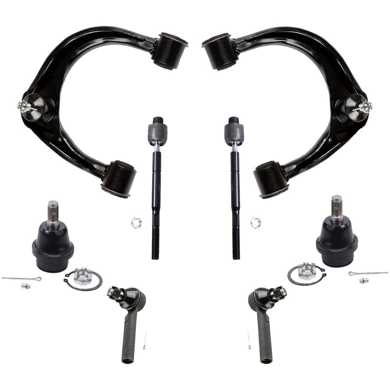 Detroit Axle - 8pc Front End Suspension Kit for 2003-2009 Toyota 4Runner FJ Cruiser Lexus GX470 2 Upper Control Arms w/Ball Join