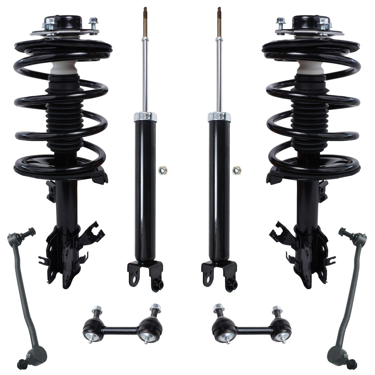 Detroit Axle - 8pc Strut Shock Kit for 2002-2006 Nissan Altima V6 3.5L, 2 Rear Shock Absorbers 2 Front Struts with Coil Spring 4