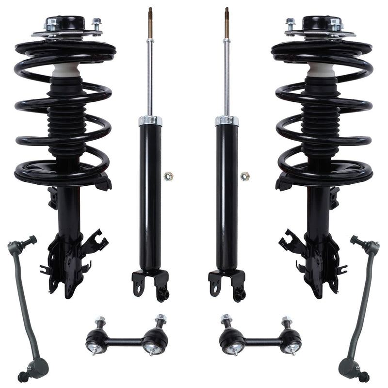 Detroit Axle - 8pc Strut Shock Kit for 2002-2006 Nissan Altima V6 3.5L, 2 Rear Shock Absorbers 2 Front Struts with Coil Spring 4