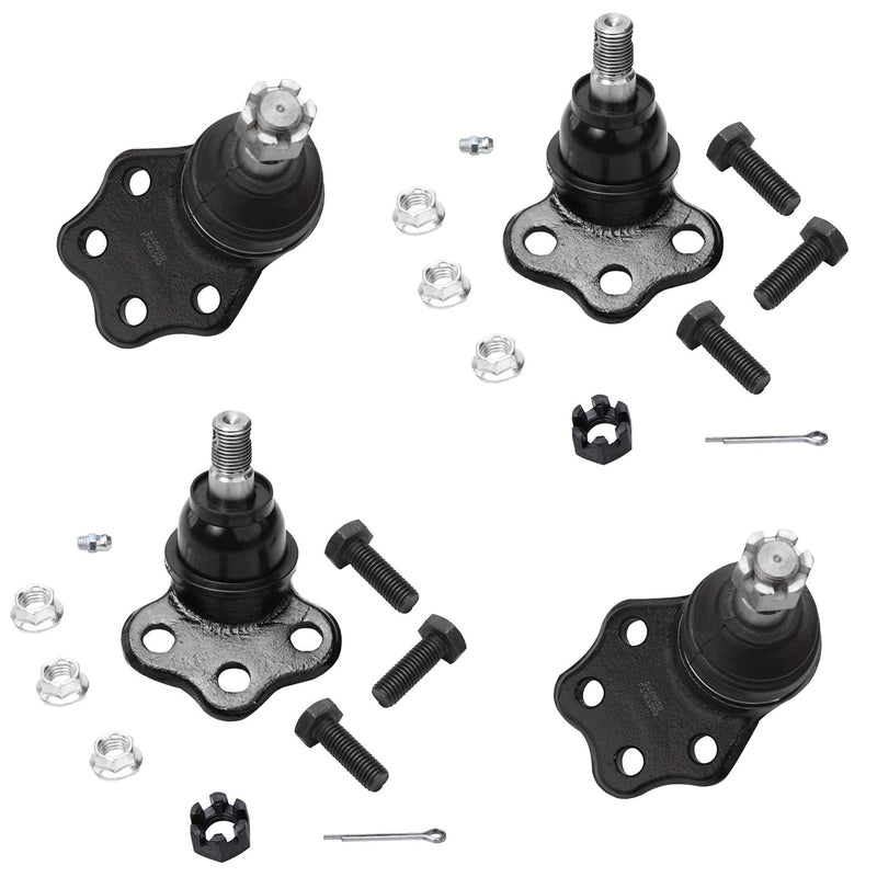 Detroit Axle - 2WD Front Ball Joints for 2000-2003 Dodge Durango 2000-2004 Dakota, 4 Upper and Lower Ball Joints 2001 2002 Repla