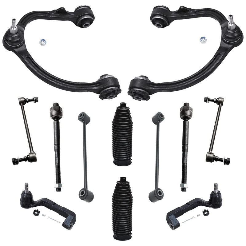Detroit Axle - AWD Front End Kit for 2005-2010 Chrysler 300, 2005-2008 Dodge Magnum, 2007-2010 Charger, Upper Control Arms w/Bal