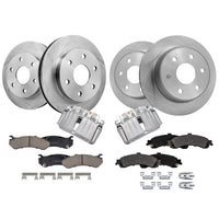 Detroit Axle - Brake Kit for Silverado Sierra Avalanche Suburban 1500 Yukon Tahoe Disc Brake Rotors Ceramic Brakes Pads Rear Bra