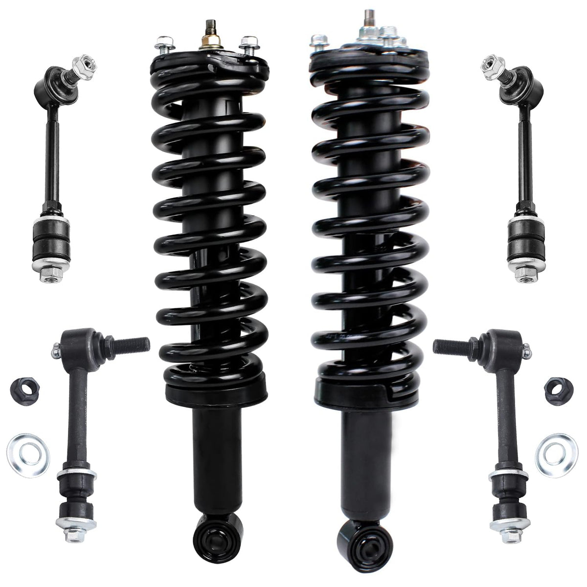 Detroit Axle - 4WD V6 Front Struts Kit for 1996-2002 Toyota 4Runner 2 Front Ready Struts w/Coil Spring 4 Front & Rear Sway Bar E