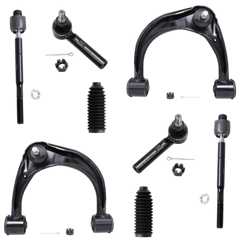 Detroit Axle - 8pc Front End Kit for 03-09 Lexus GX470 Toyota 4Runner, 07-09 FJ Cruiser, 2 Upper Control Arms 4 Tie Rod Ends 2 B