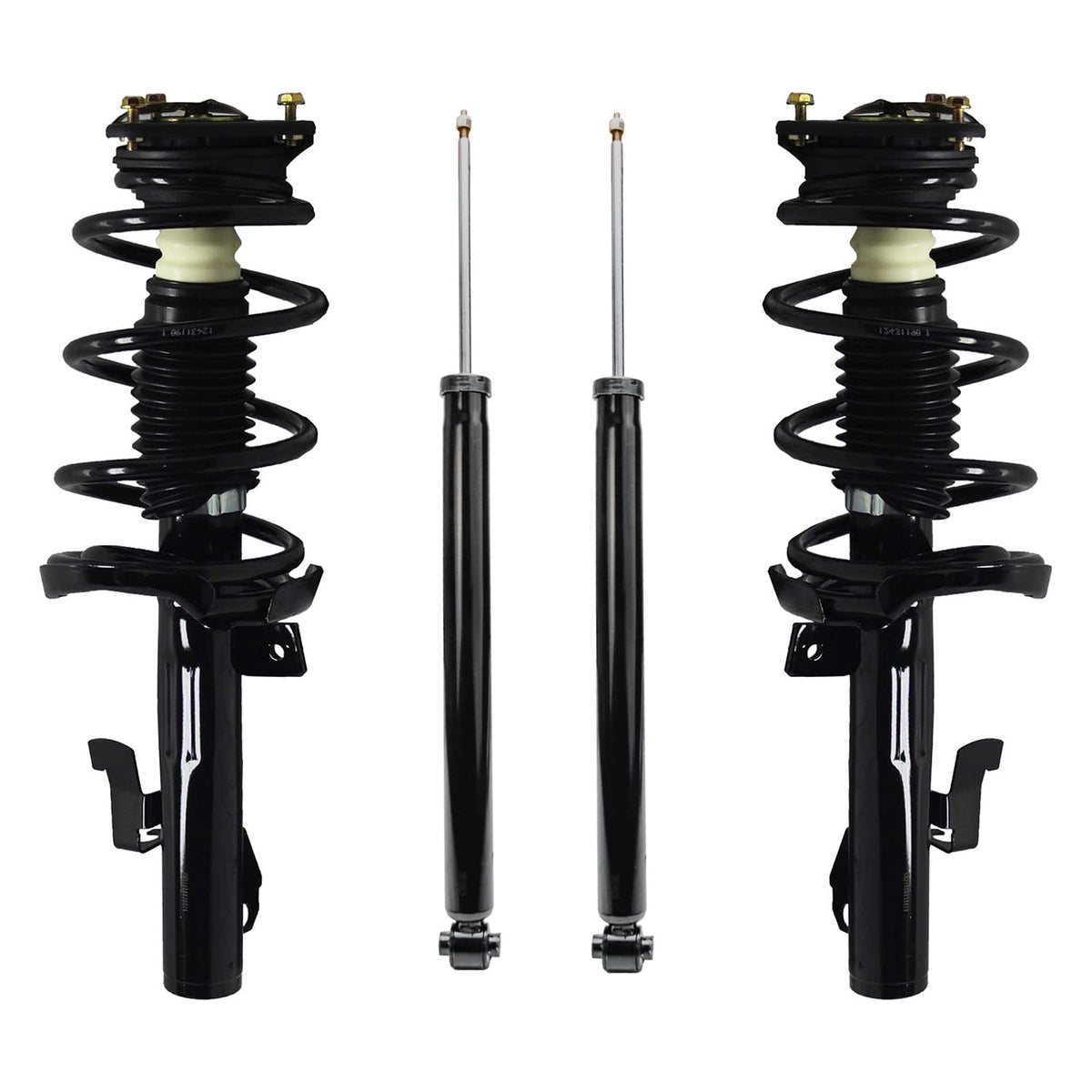 Detroit Axle - Struts Shocks for Mazda 2004-2009 3, 2006-2010 5 Complete 2 Front Ready Struts with Coil Spring Assembly 2 Rear S
