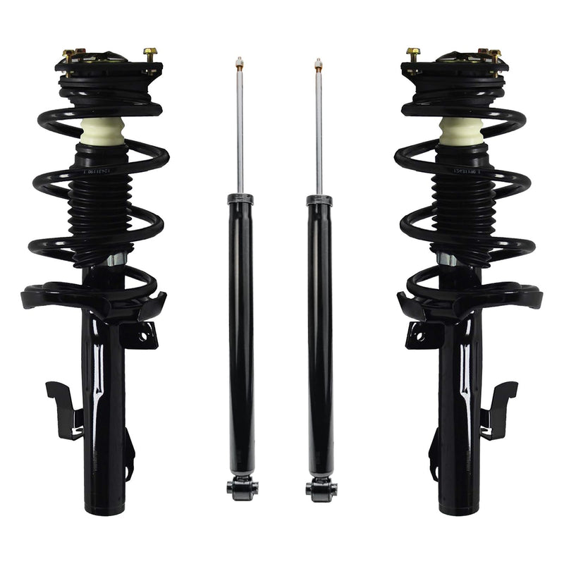 Detroit Axle - Struts Shocks for Mazda 2004-2009 3, 2006-2010 5 Complete 2 Front Ready Struts with Coil Spring Assembly 2 Rear S