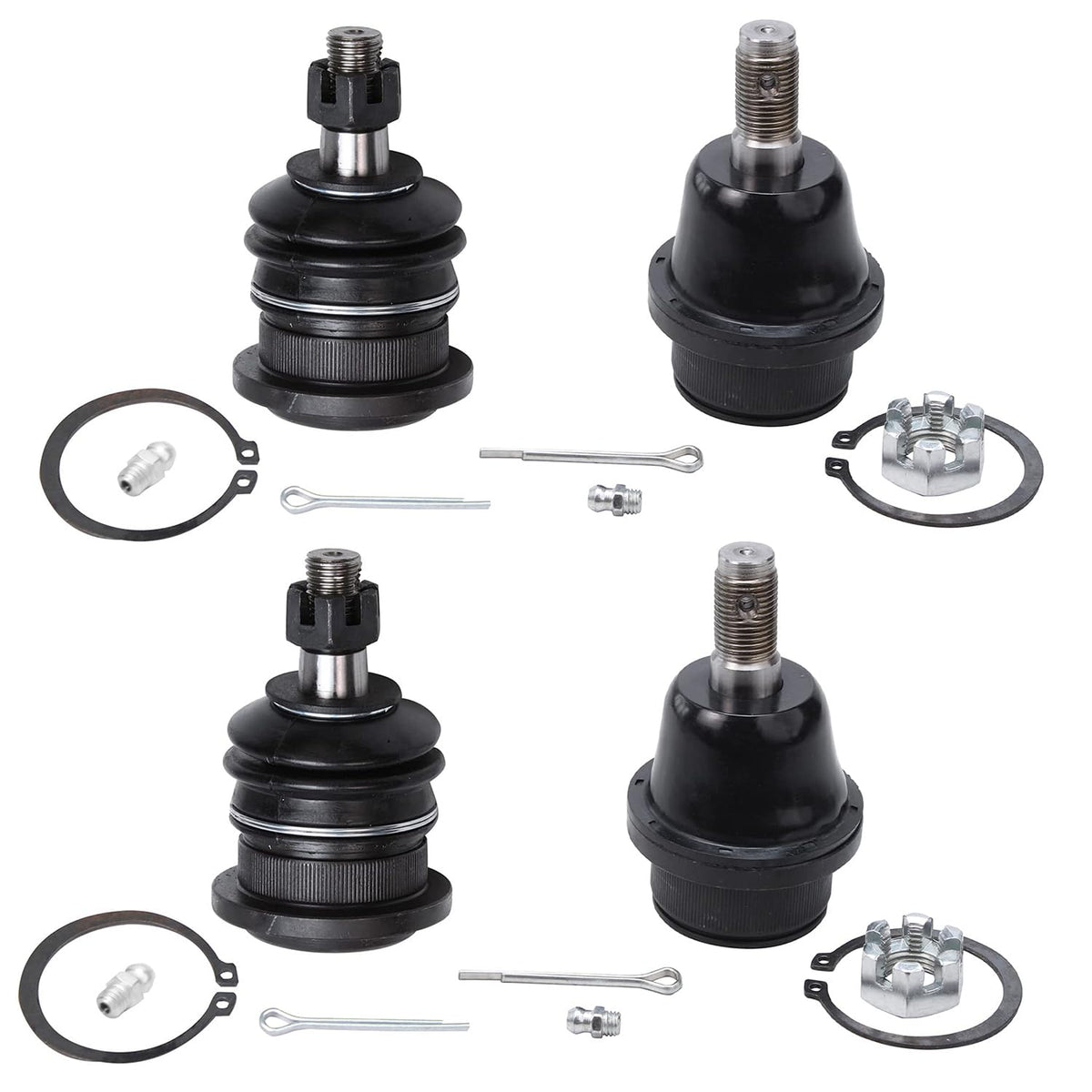 Detroit Axle - Front 4pc Ball Joints for Toyota 2003-2018 4Runner FJ Cruiser Lexus GX470, 4 Upper & Lower Ball Joints Replacemen