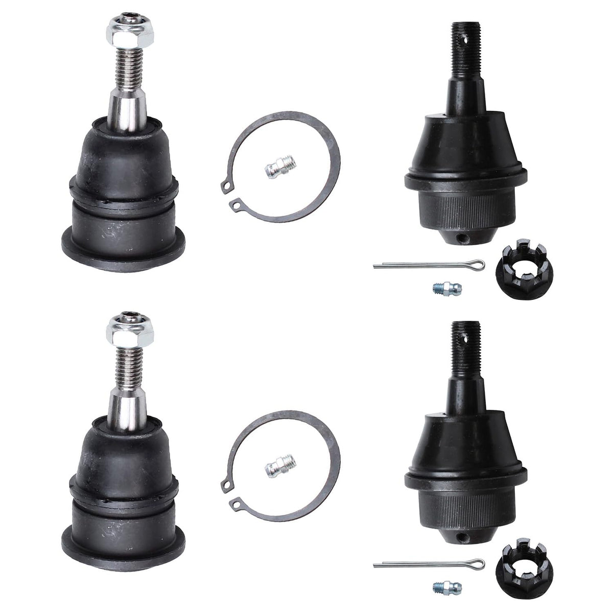 Detroit Axle - 4 Front Ball Joints for Chevy GMC Silverado Sierra Avalanche Suburban Yukon XL 2500 3500 HD Hummer H2 Upper and L