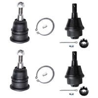Detroit Axle - 4 Front Ball Joints for Chevy GMC Silverado Sierra Avalanche Suburban Yukon XL 2500 3500 HD Hummer H2 Upper and L