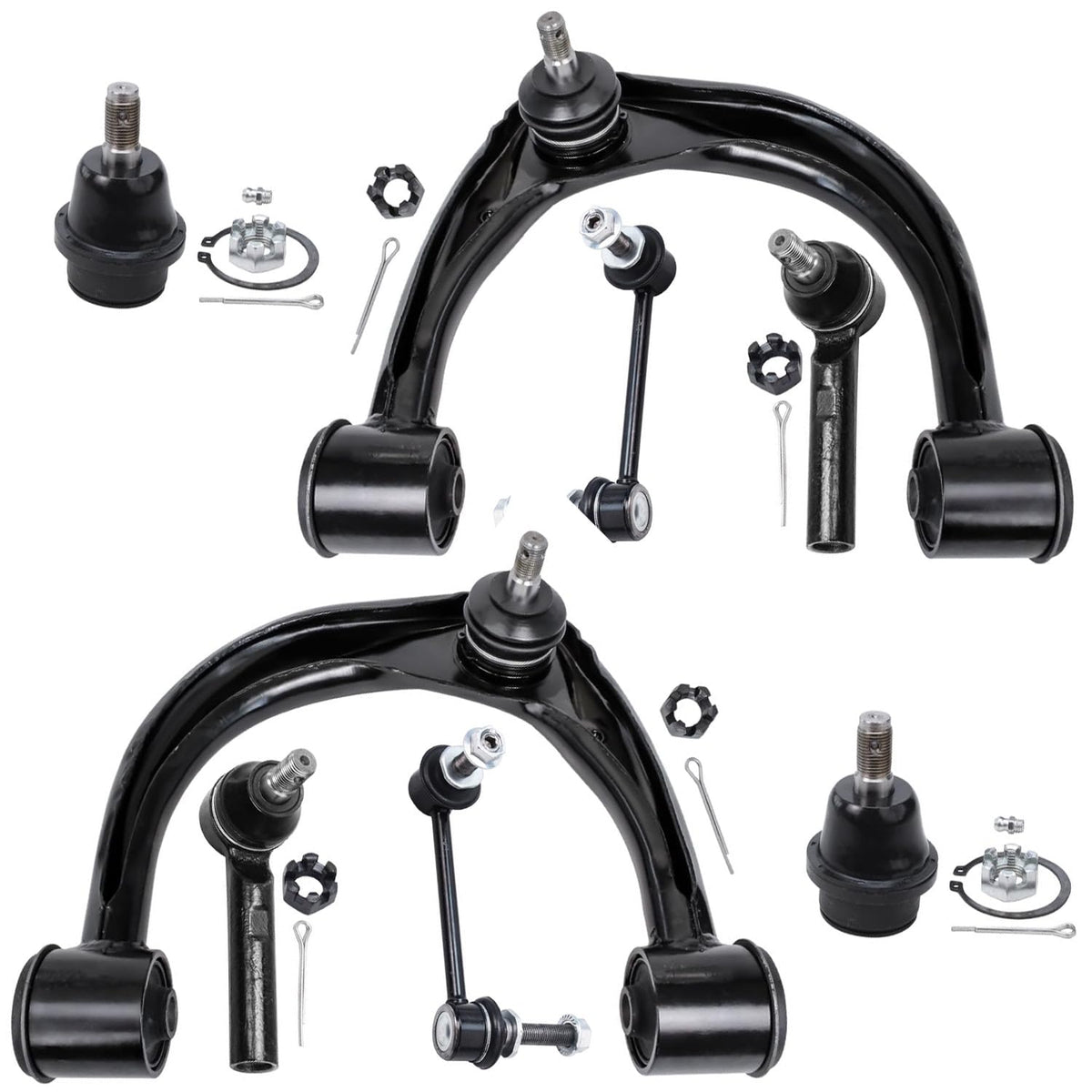Detroit Axle - Front Control Arms Kit for 2003-2009 Toyota 4Runner FJ Cruiser Lexus GX470, 2 Upper Control Arms 2 Lower Ball Joi