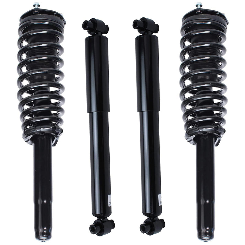 Detroit Axle - 4pc Struts Shocks for 2010-2012 Ford Fusion Lincoln MKZ 10-11 Mercury Milan Complete 2 Front Struts with Coil Spr