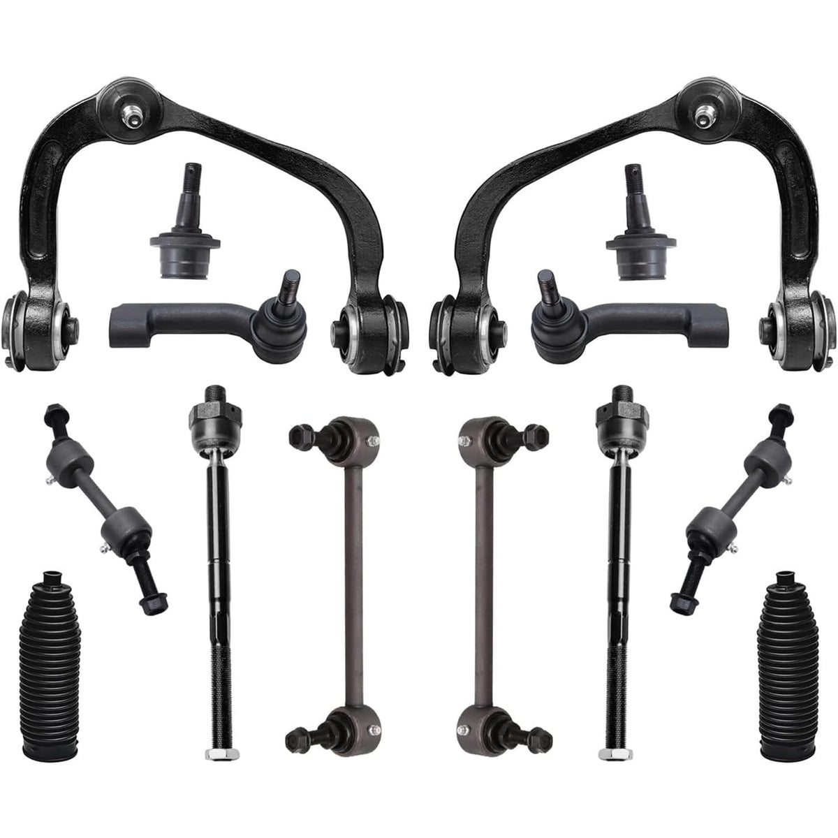 Detroit Axle - Front End 14pc Suspension Kit for 2007-2014 Ford Expedition Lincoln Navigator, 2 Upper Control Arms 2 Lower Ball