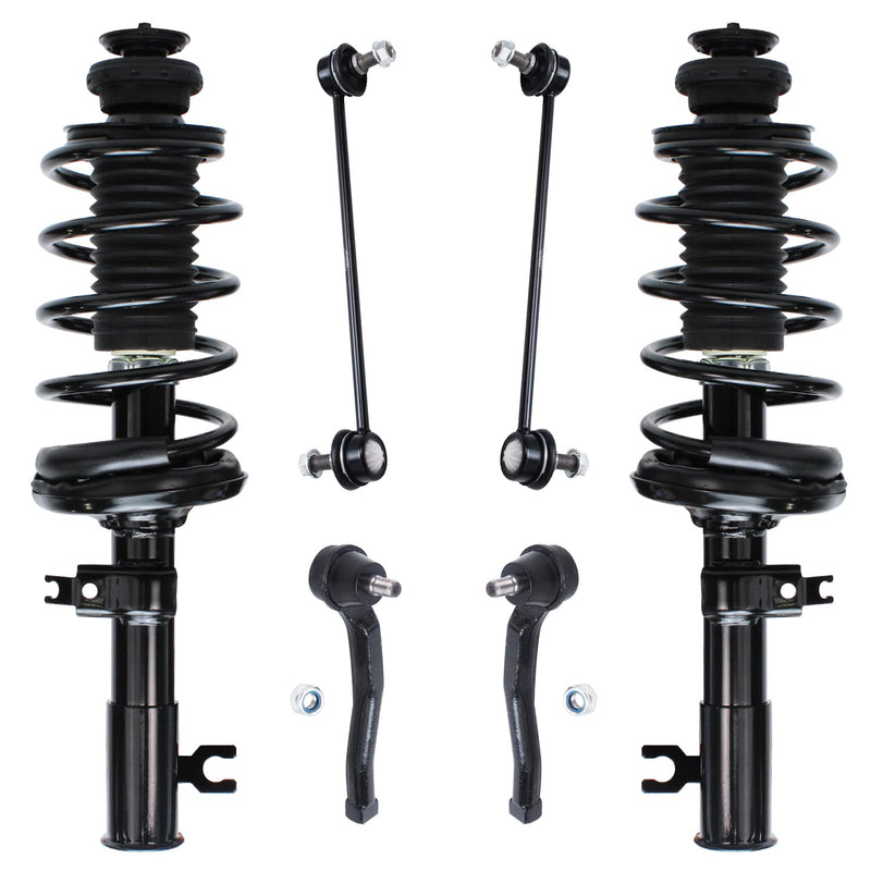 Detroit Axle - 6pc Front Struts Kit for 2004-2011 Chevrolet Aveo Aveo5 2009-2010 Pontiac G3 2005-2008 Wave, Sway Bar Links Outer