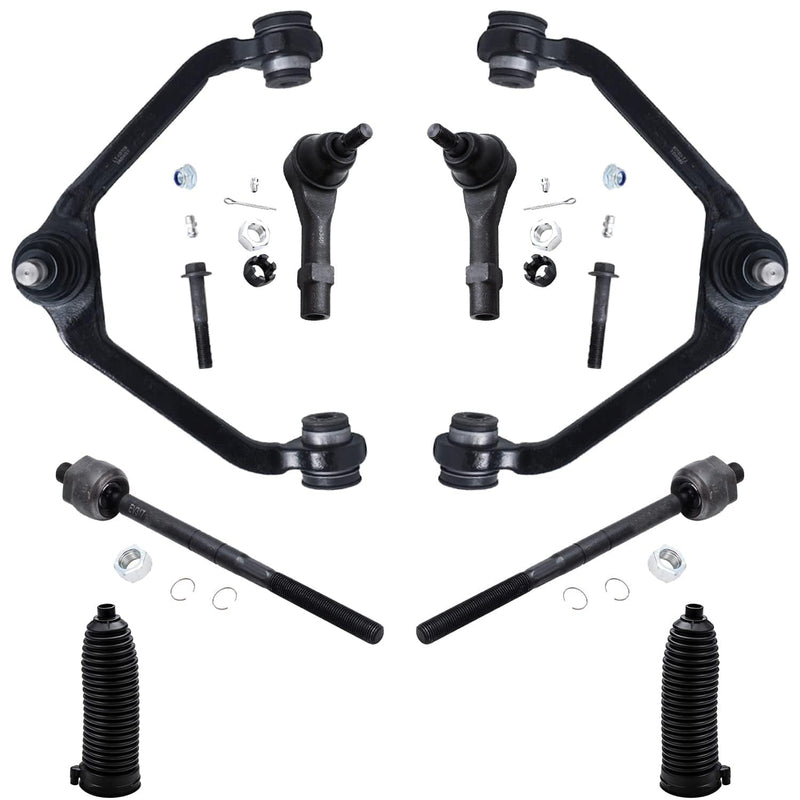 Detroit Axle - Front Upper Control Arms + Inner Outer Tie Rods + Boots Replacement for Ford Explorer Ranger Mazda B2500 B3000 B4