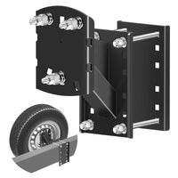 Qualward Spare Tire Mount Bracket for Trailer & Carrier - 300lbs Capacity, Fits 4 & 5 & 6 Lugs Wheels on 4, 4.25, 4.5, 4.75, 5 o