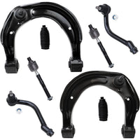 Detroit Axle - 8pc Front End Control Arms Kit for Hyundai 2006-2007 Azera, 2006-2008 Sonata, 2 Upper Control Arms 4 Tie Rod Ends