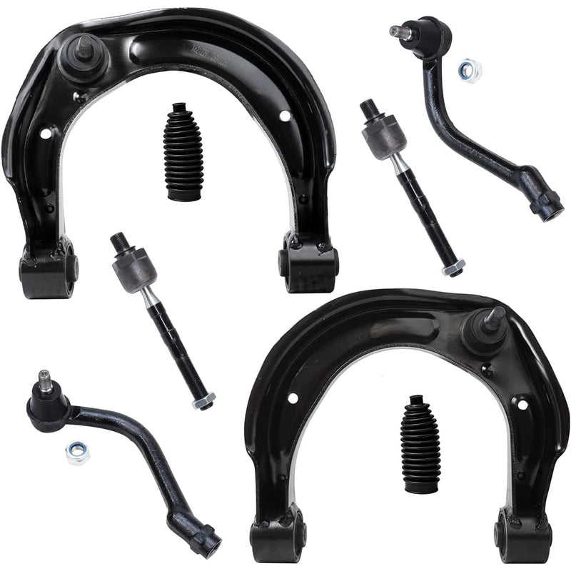 Detroit Axle - 8pc Front End Control Arms Kit for Hyundai 2006-2007 Azera, 2006-2008 Sonata, 2 Upper Control Arms 4 Tie Rod Ends