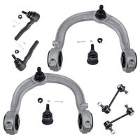 Detroit Axle - 8PC Front Upper Control Arms w/Ball Joint, Sway Bars and Outer Tie Rods for 2003 2004 2005 2006 2007 Cadillac CTS