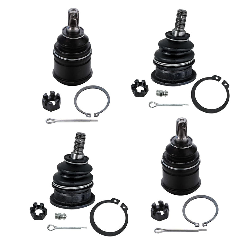 Detroit Axle - Front 4pc Ball Joints for 92-00 Honda Civic, 97-00 EL, 4 Lower & Upper Ball Joints 1992 1993 1994 1995 1996 1997
