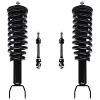 Detroit Axle - 2WD 4pc Front Struts Sway Bars for 05-09 Mitsubishi Raider Dodge Dakota, Struts w/Coil Spring Stabilizer Sway Bar