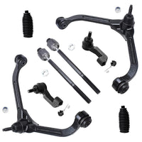 Detroit Axle - 8pc Front End Suspension Kit for 2002-2005 Jeep Liberty 2003 2004, 2 Upper Control Arms w/Ball Joints 4 Outer Inn