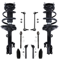 Detroit Axle - 10pc Front End Suspension Kit for 04-07 Toyota Highlander Lexus RX330, 07-09 RX350, 2 Complete Struts w/Coil Spri