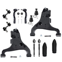 Detroit Axle - 12pc Front End Suspension Kit for 2004-2010 Infiniti QX56, 2004-2015 Nissan Titan Pathfinder Armada, Lower Contro
