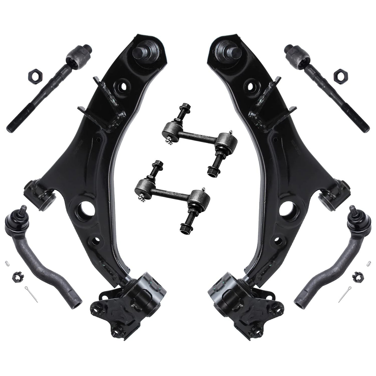 Detroit Axle - Front 8pc Suspension Kit for 07-14 Ford Edge Lincoln 07-15 MKX 2007 2008 2009 2010 2011 2012 2013 2014, 2 Lower C