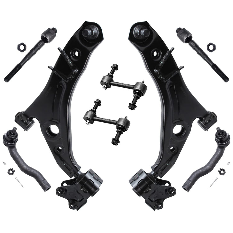 Detroit Axle - Front 8pc Suspension Kit for 07-14 Ford Edge Lincoln 07-15 MKX 2007 2008 2009 2010 2011 2012 2013 2014, 2 Lower C