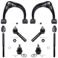 Detroit Axle - 8pc Front End Kit for 2003-2009 Toyota 4Runner FJ Cruiser Lexus GX470, 2 Upper Control Arms w/Ball Joints 4 Tie R