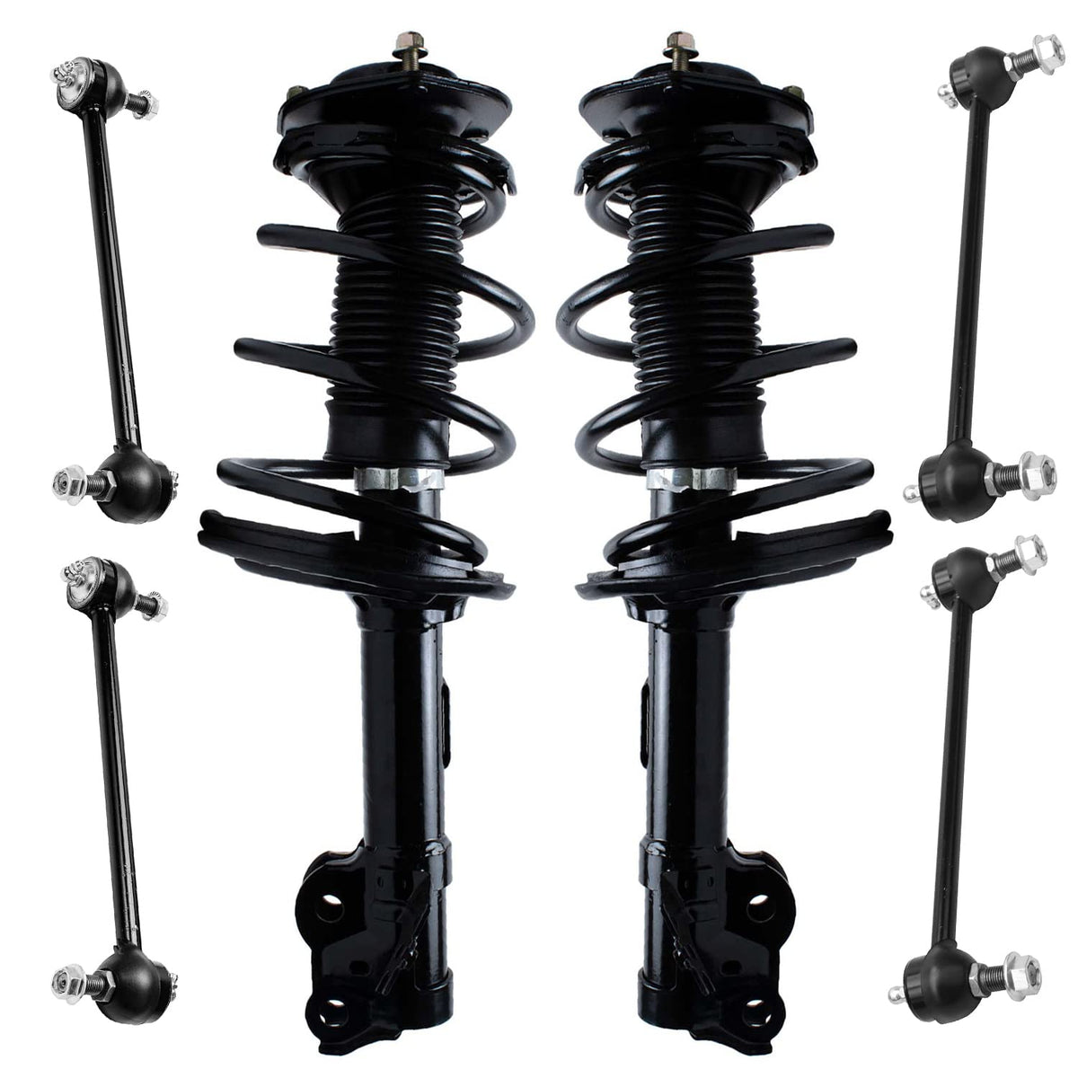 Detroit Axle - Front Struts Kit for Toyota Camry 2012 2013 2014, 2 Ready Suspension Struts w/Coil Spring Assembly 4 Front Rear S