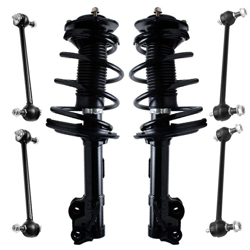 Detroit Axle - Front Struts Kit for Toyota Camry 2012 2013 2014, 2 Ready Suspension Struts w/Coil Spring Assembly 4 Front Rear S