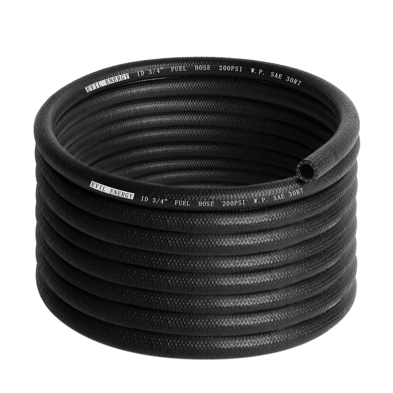 EVIL ENERGY 3/4 Fuel Hose Line Push Lock SAE 30R7 NBR 20FT 200PSI