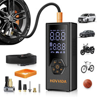 HOVVIDA Tire Inflator Portable Air Compressor, Air Pump for Car Tires, 7800 mAh Battery, 12V DC, 150 PSI, 40L/min Air Flow, Fast