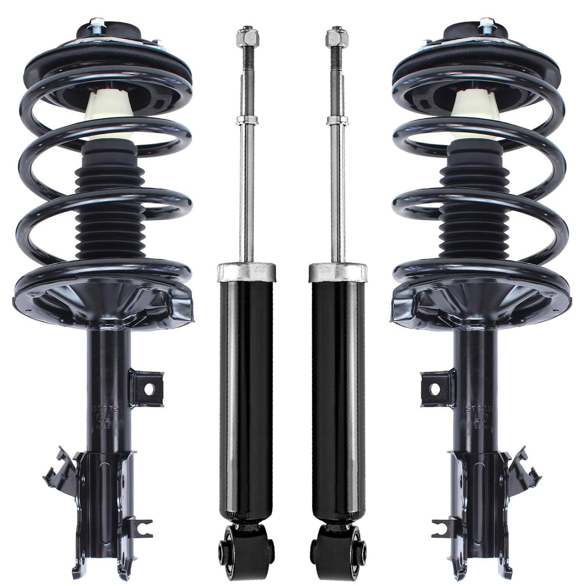 Detroit Axle - 4pc Struts Shocks Kit for 04-09 Nissan Quest, 2 Front Struts w/Coil Spring 2 Rear Shock Absorbers Assembly 2004 2