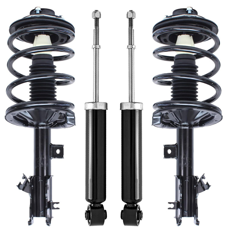 Detroit Axle - 4pc Struts Shocks Kit for 04-09 Nissan Quest, 2 Front Struts w/Coil Spring 2 Rear Shock Absorbers Assembly 2004 2