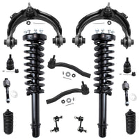 Detroit Axle - 2.4L Front End Suspension Kit for 03-07 Honda Accord, Upper Control Arms Tie Rods Sway Bars Struts Lower Ball Joi