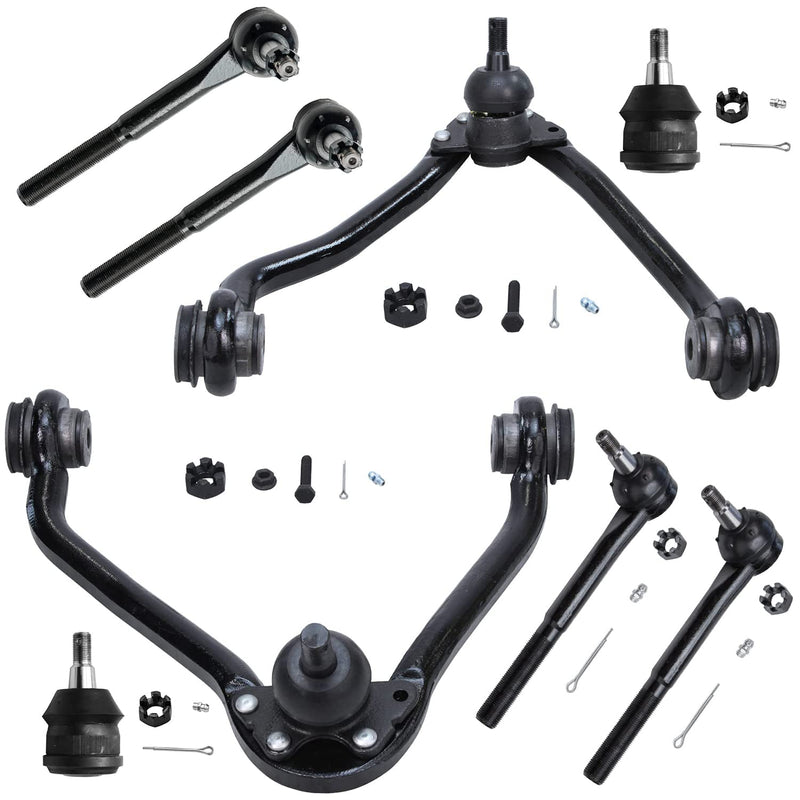 Detroit Axle - 8pc Front End Control Arms Kit for Chevy GMC C1500 C2500 Suburban C3500 Savana Express 2500 3500, 2 Upper Control