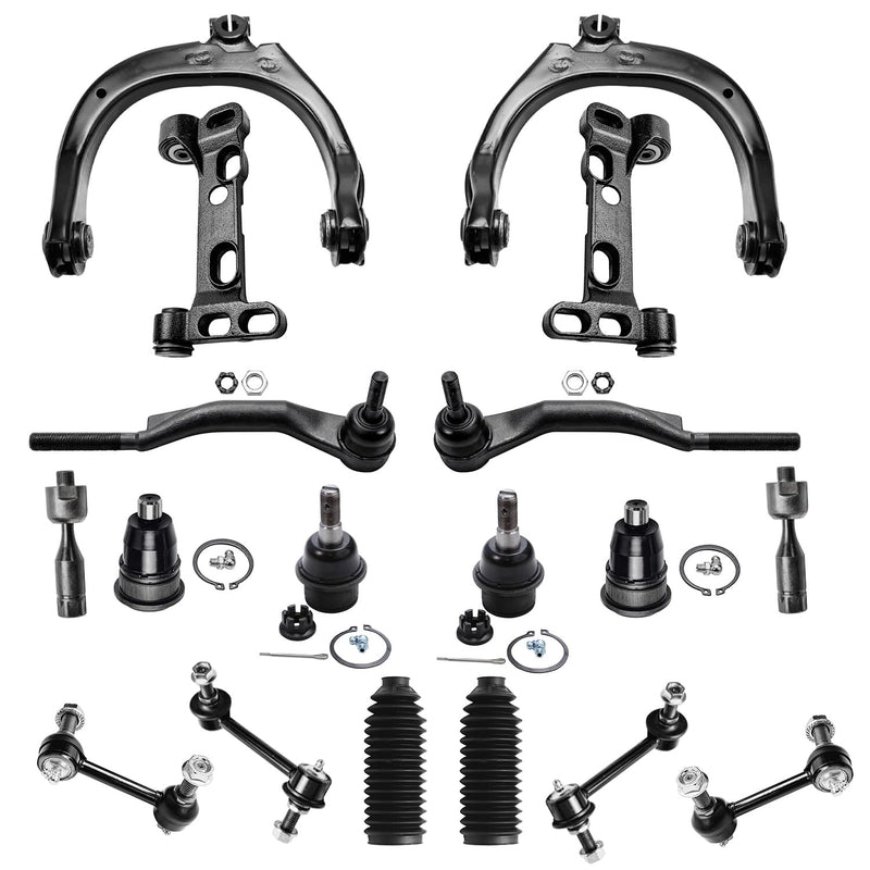 Detroit Axle - Front Rear Suspension Kit for Chevrolet Trailblazer EXT SSR GMC Envoy XUV Buick Rainier Saab 9-7x Control Arms Ba