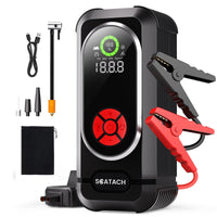 8000A Jump Starter with Air Compressor, 10-in-1 Car Battery Jump Starter Portable (10.0 Gas/10.0L Diesel), 150 PSI 12V Jump Box