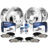 Detroit Axle - Brake Kit for Chevrolet Malibu Cobalt HHR Pontiac G5 G6 Pursuit, Disc Brake Rotors Ceramic Brake Pads Replacement