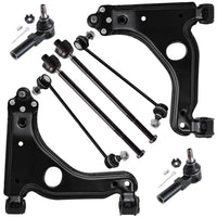 Detroit Axle - 8pc Front End Control Arms Kit for Saturn L100 L200 L300, LS LW Series, 2 Lower Control Arms 4 Tie Rod Ends 2 Swa