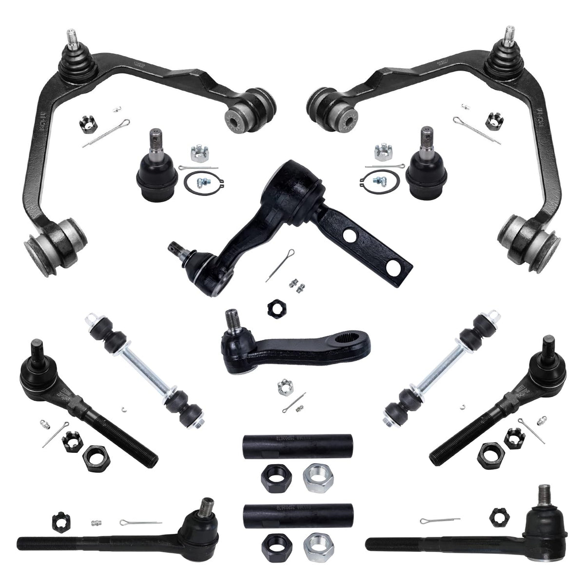 Detroit Axle - 14pc Front End Kit for Ford Expedition F-150 F-250 Lincoln Blackwood Navigator, Upper Control Arms Lower Ball Joi