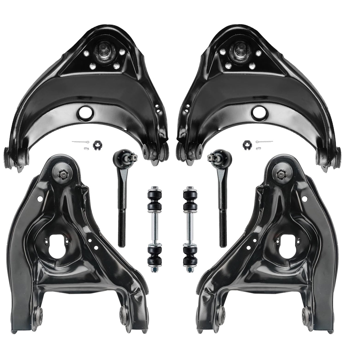 Detroit Axle - 8pc Front End Control Arms Kit for Chevrolet Tahoe GMC Yukon C1500 C2500, 4 Upper & Lower Control Arms w/Ball Joi