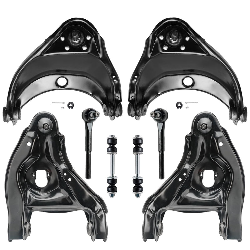 Detroit Axle - 8pc Front End Control Arms Kit for Chevrolet Tahoe GMC Yukon C1500 C2500, 4 Upper & Lower Control Arms w/Ball Joi